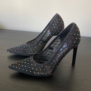 Black Zara Pumps with Colors Stones